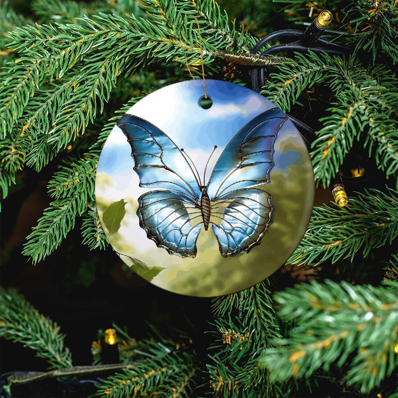 Décoration de Noël personnalisée en céramique, cadeau de fête