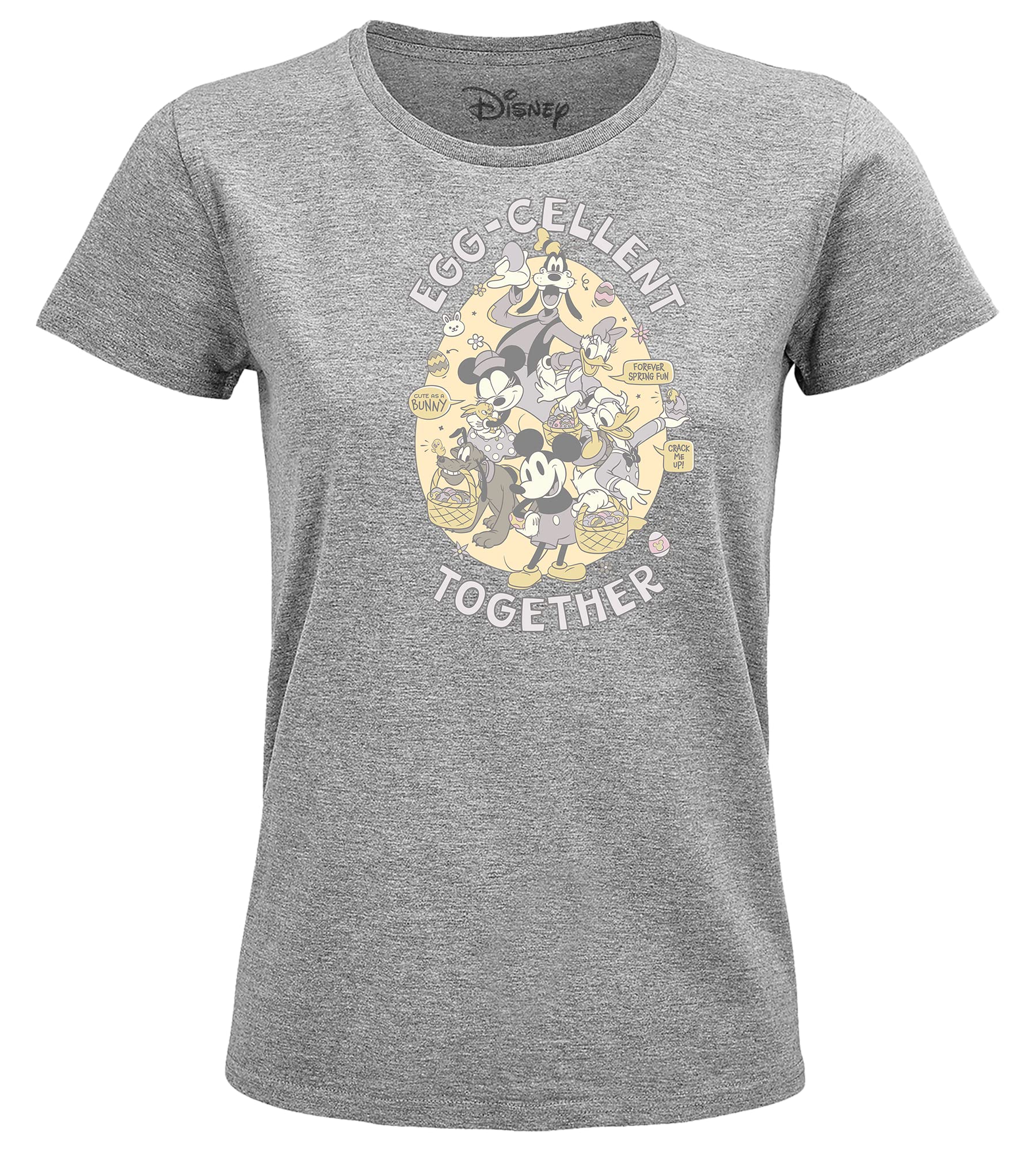 T-Shirt Disney Femme Gris Melange S: Confort et Style au Quotidien - Image secondaire