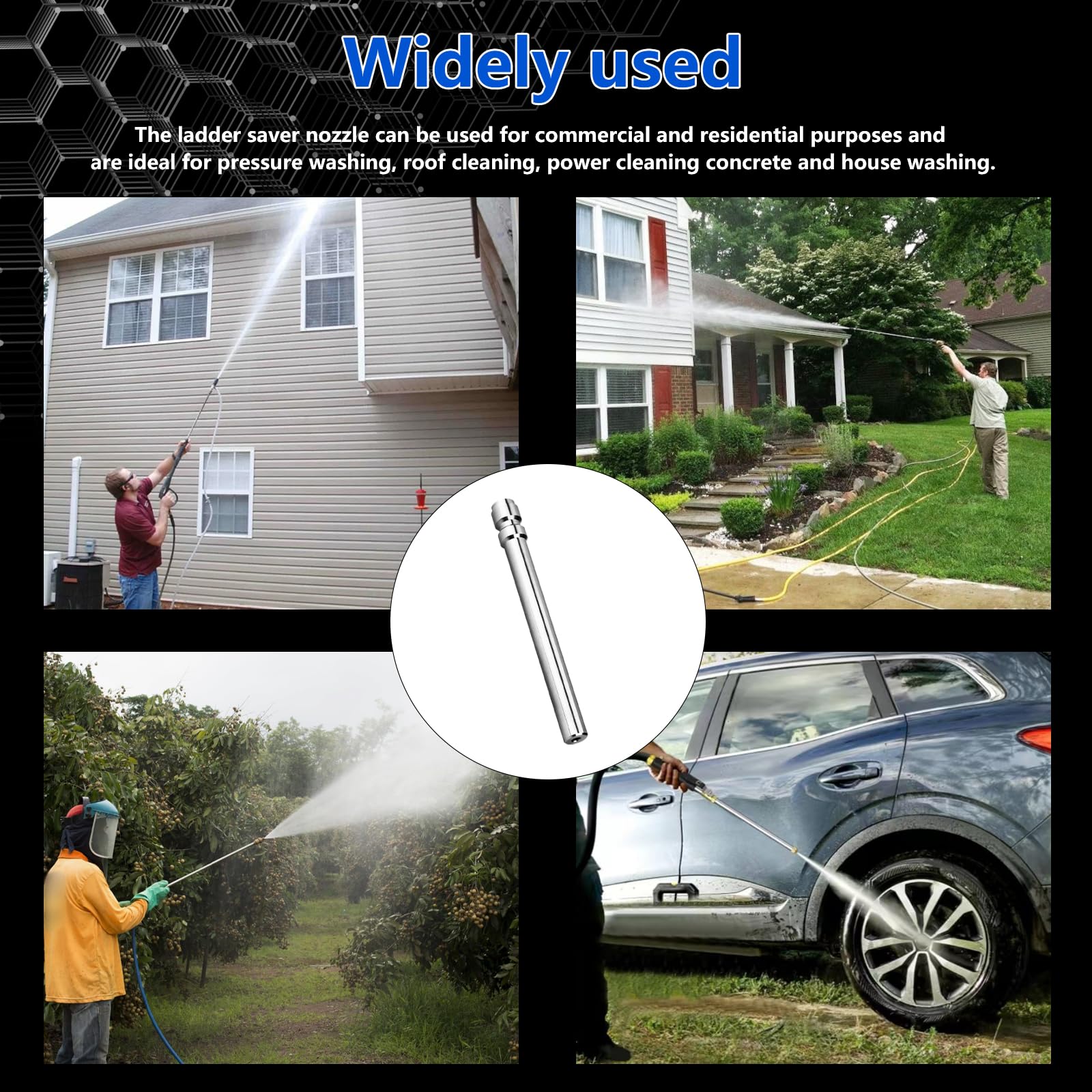 Pressure Washer Long Range Chemical Nozzle For Ladder Saver