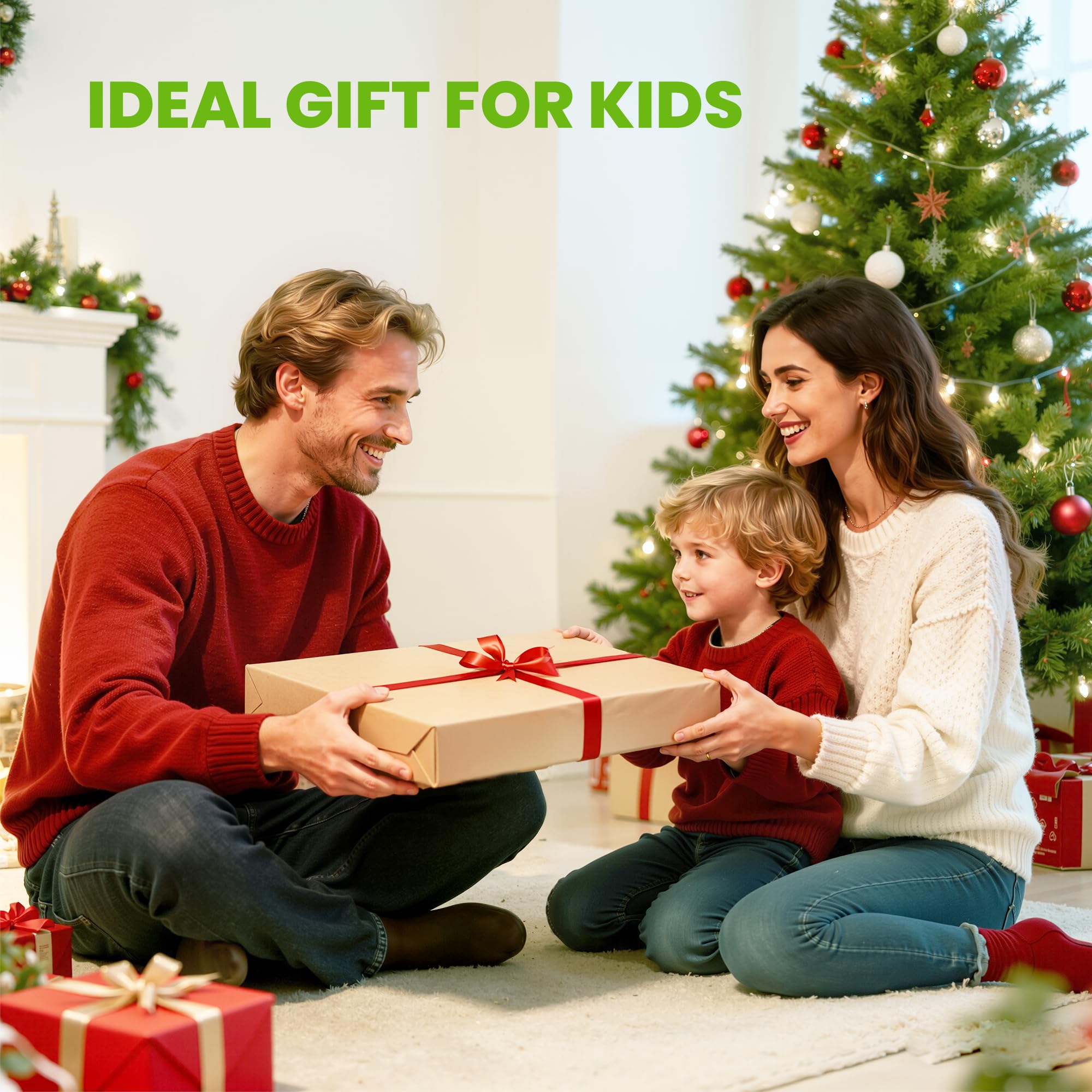 Electric Drum Set Built-in Speaker, Kids Drum Pad and Sticks, Portable Roll Up Drums Practice Pad for Kids, Great Birthday for Girls Boys