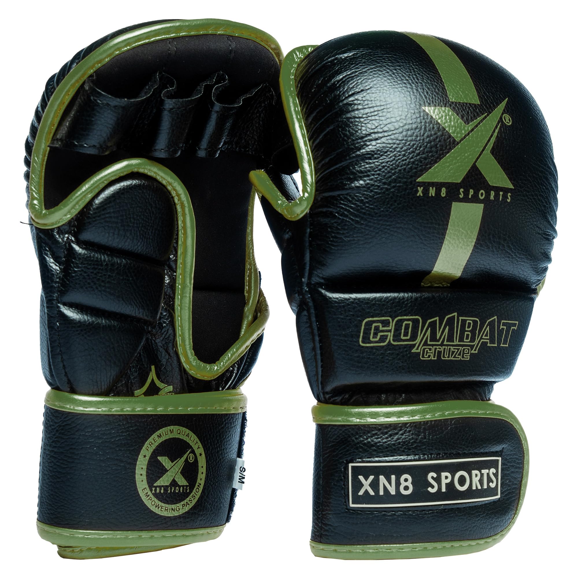 XN8 MMA Gloves for Martial Arts Training and Grappling Sparring Mitts for Kickboxing Muay Thai