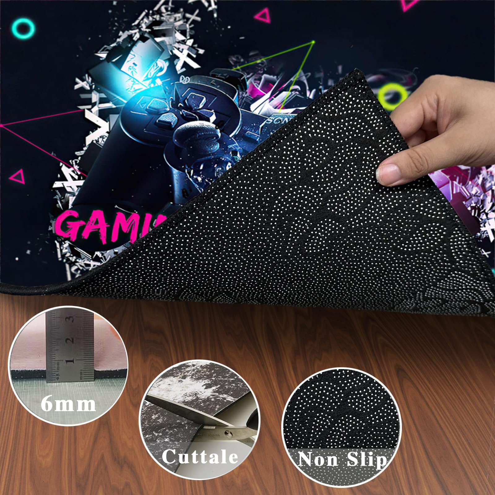 140 x 180 cm Tapis protège Sol, Tapis de Sol Gaming, Tapis de Chaise de Bureau, Tapis Protège-Sol pour Chaise de Bureau, Tapis Gaming Sol pour Sols durs pour Parquet, Tapis de Sol Gamer