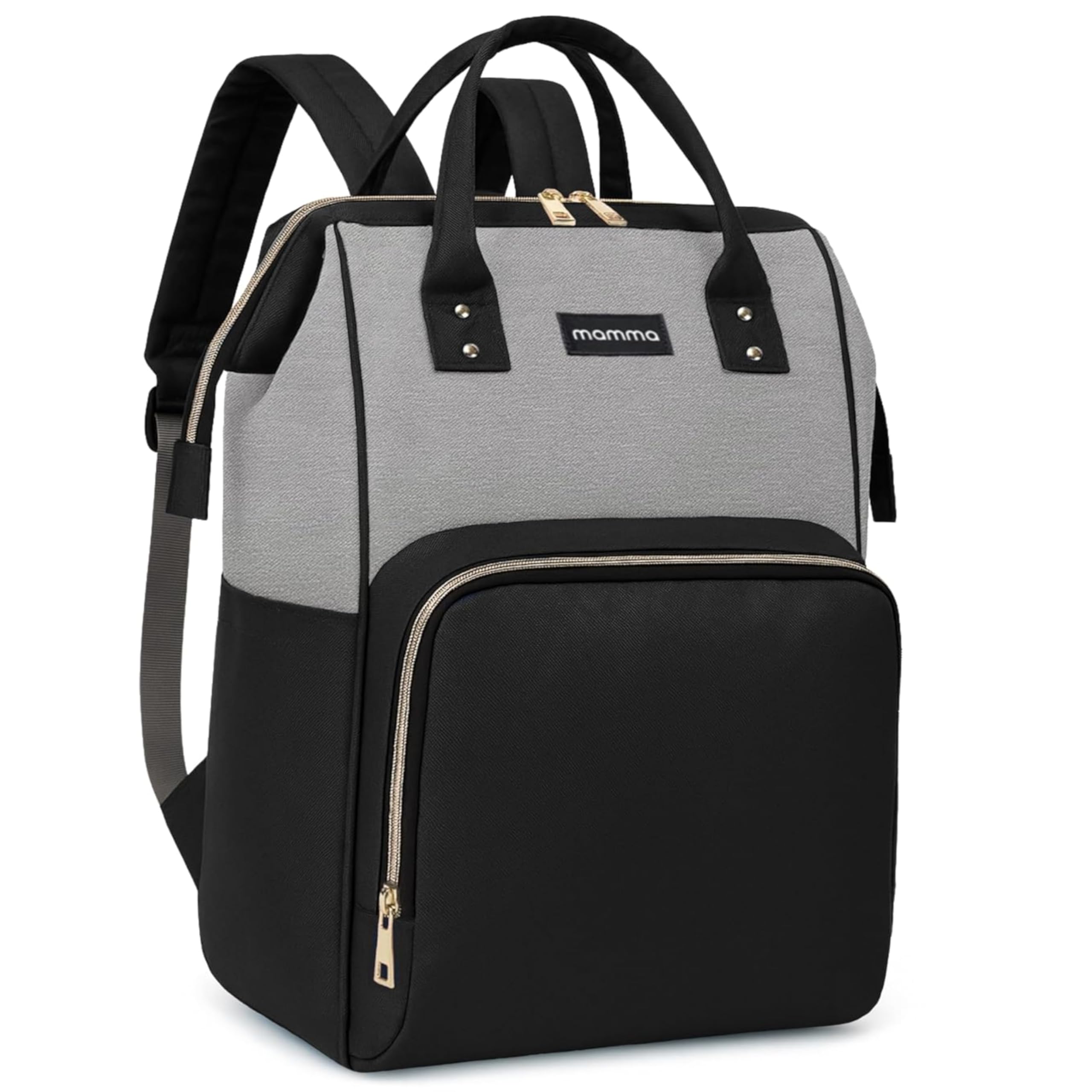 MAMMA Diaper Bag for Mothers for Travel, Baby Bag for Mother Travel, Hospital Bag for Delivery Women, Baby Diaper Bag for Mom, 12 Pockets Diaper Bags for Mothers with 9 Months Warranty