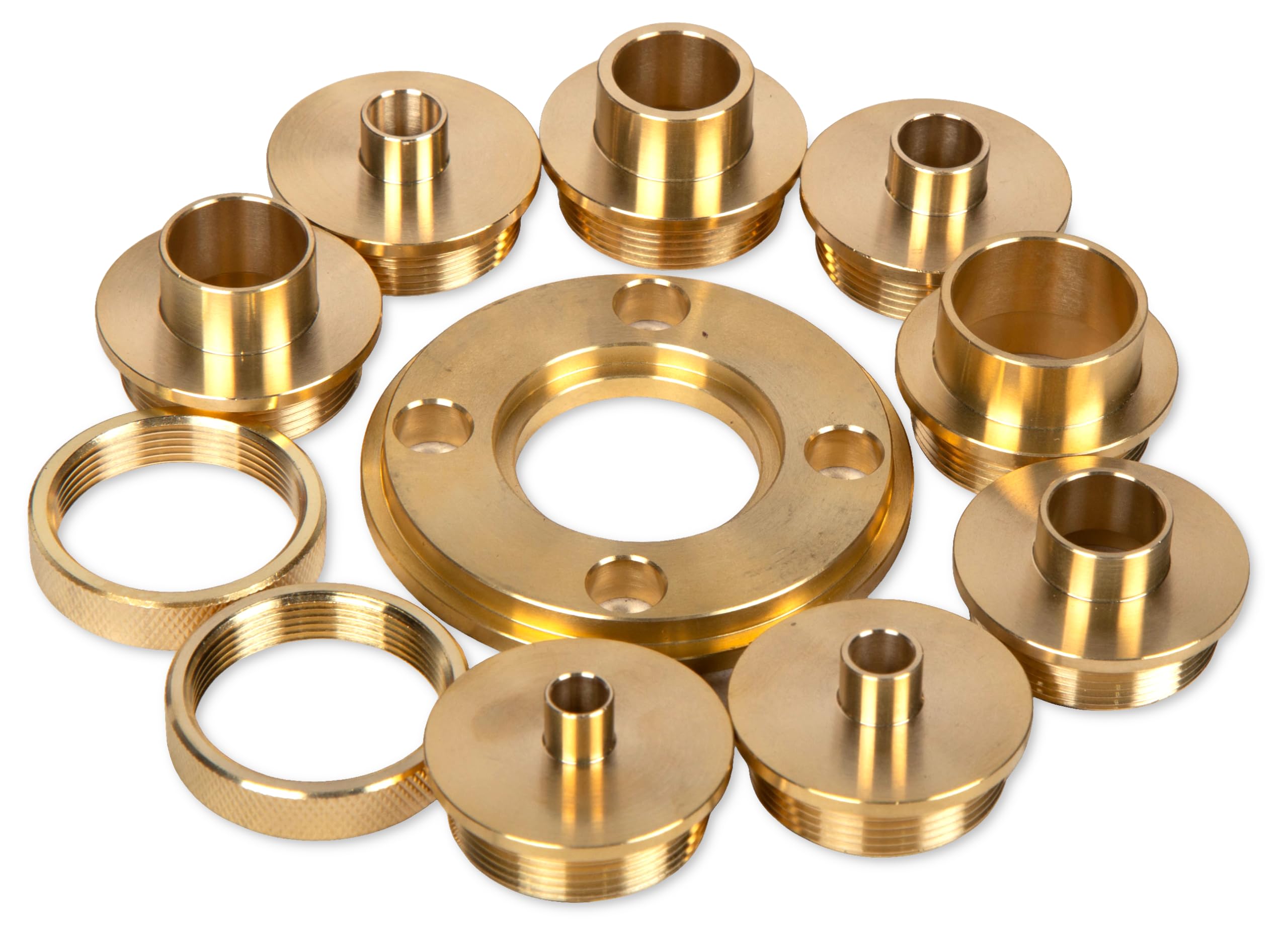 Wen Juego de plantillas y bujes guía de latón macizo, placa base de 1-3/16 pulgadas, kit de 11 piezas (RT011A)