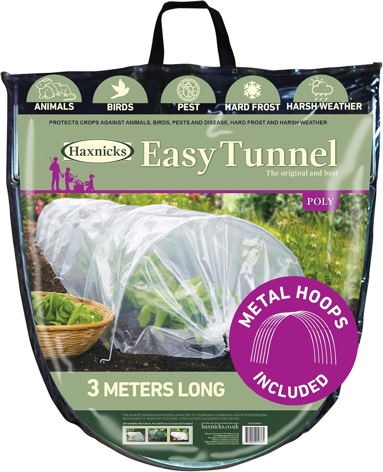 Tunnel De Forcage Rigide Haxnicks Etun040101 Easy Tunnel, Serre Chenille, Blanc, 300 Cm X 45 X Tunnel De Jardin Amazon