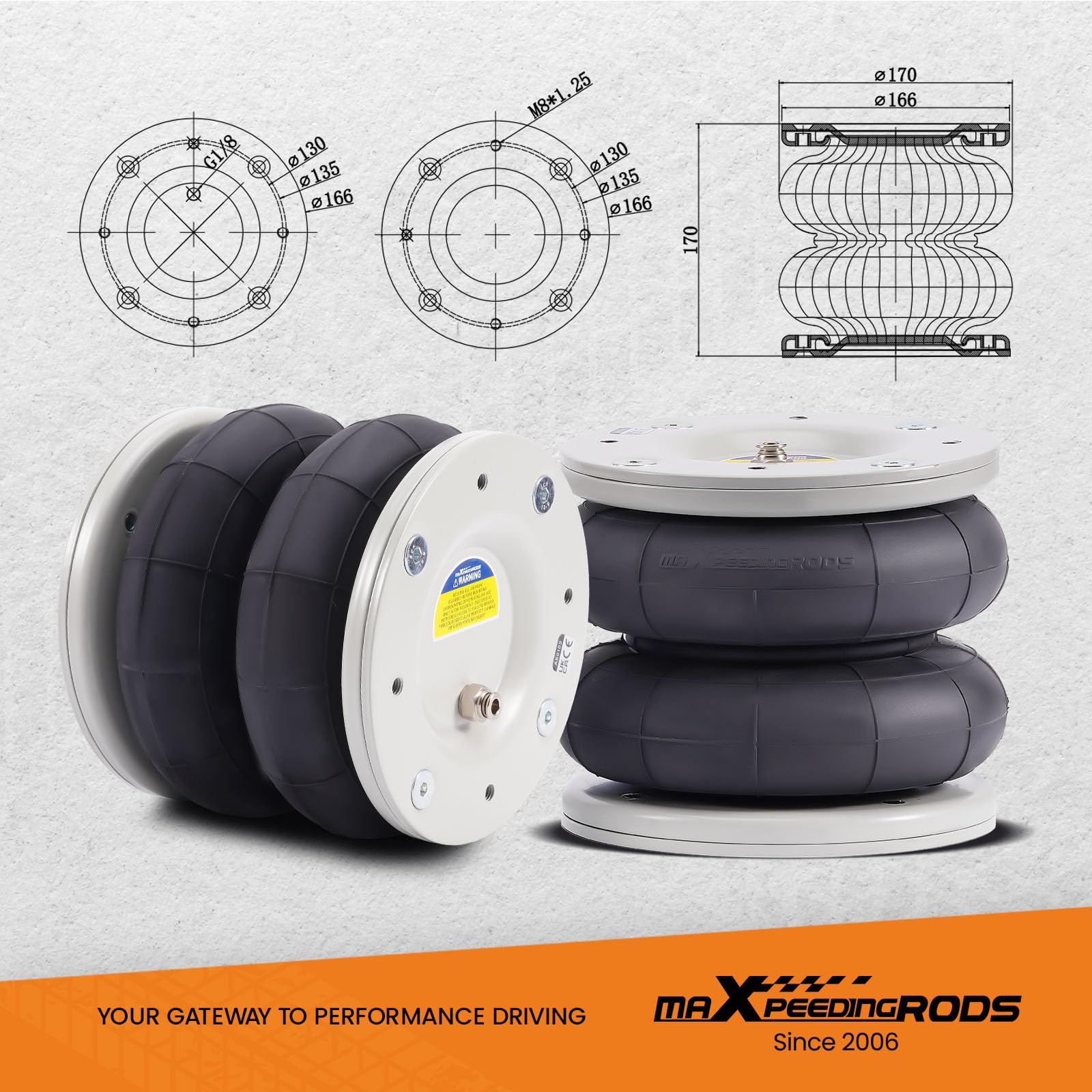maXpeedingrods Suspension Pneumatique pour Ford Transit à Partir De 2001 à Propulsion ArrièRe Et Pneus JumeléS Fourgon Benne Camping Car Minibus 4000 Kg Compresseur 12 V