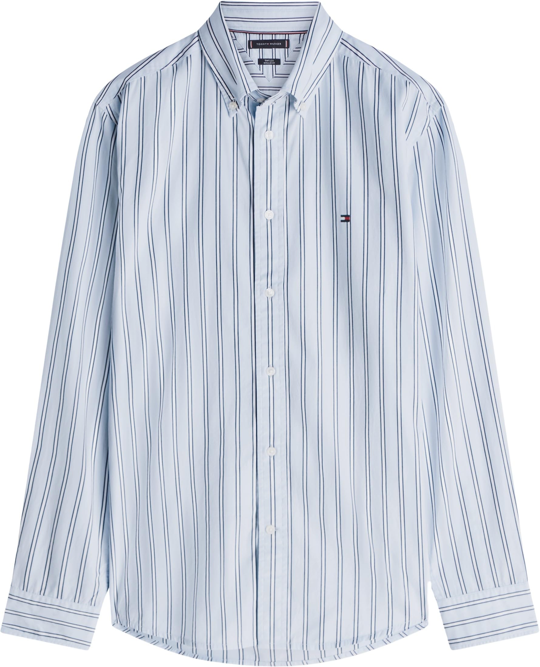 Tommy Hilfiger Herren Flex Poplin Bold Stripe Rf Shirt Mw0mw39159 L/S Shirt (1er Pack)