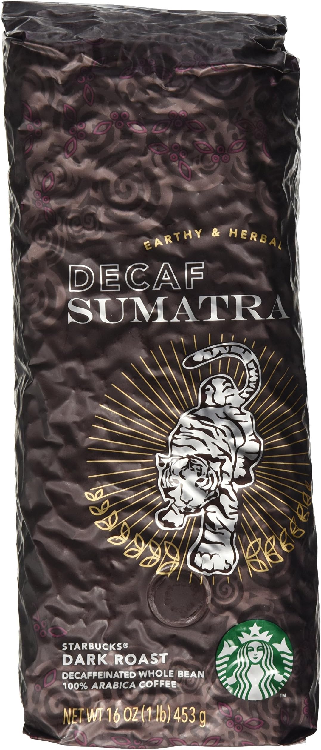 Decaf Sumatra, Whole Bean Coffee (1lb)