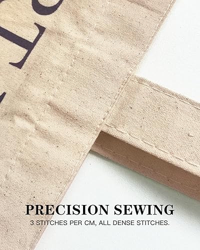 Miniatura 5 de Bolsa estética de algodón crudo, ligera, mediana, reutilizable, con bolsillo interior y cremallera para mujeres, diseño de Golden Retriever