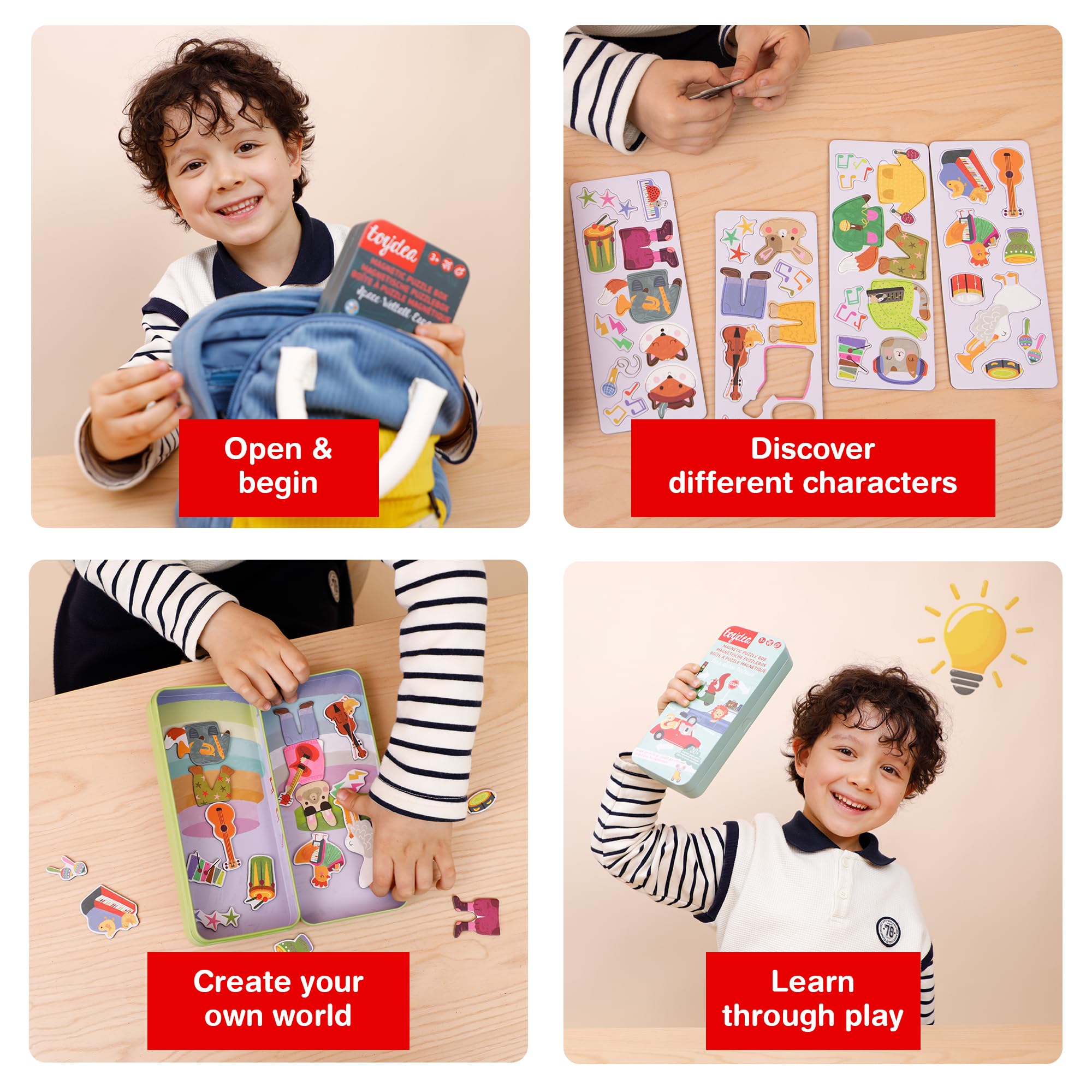 Gioco magnetico Puzzle Box Fiaba – Stimola la creatività e le capacità motorie | Giocattolo magnetico a partire dai 3 anni in su, ideale per i bambini, perfetto per i viaggi e la casa