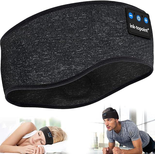 Sleep Headphones Bluetooth Headband Personalised Gadgets Gifts for Men Women,Wireless Headphones Headband,Music Headband Ultra-Soft Sleeping bedheadphones with Microphone,Birthday Gifts for Her Him