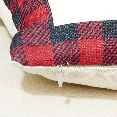 Miniatura 5 de TAJWE Juego de 2 fundas de almohada navideñas de 12 x 20 pulgadas, diseño de árboles de alegría de invierno, fundas lumbares para sofá, decoración