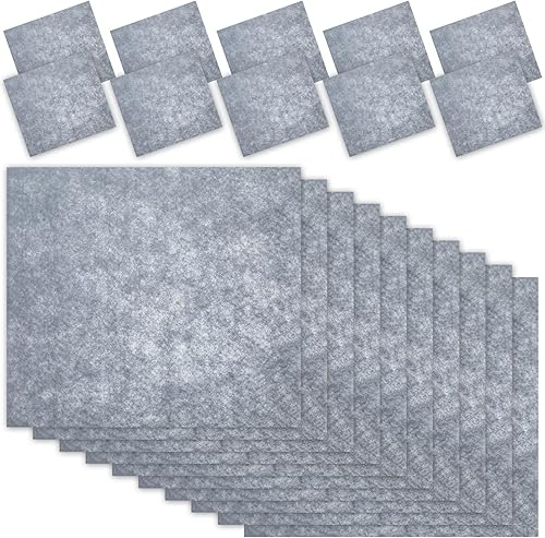 Ciieeo 20 hojas de tela de fieltro para manualidades, proyecto de retazos de bricolaje, tela de fieltro, tela de Navidad, cuadrados, estera de