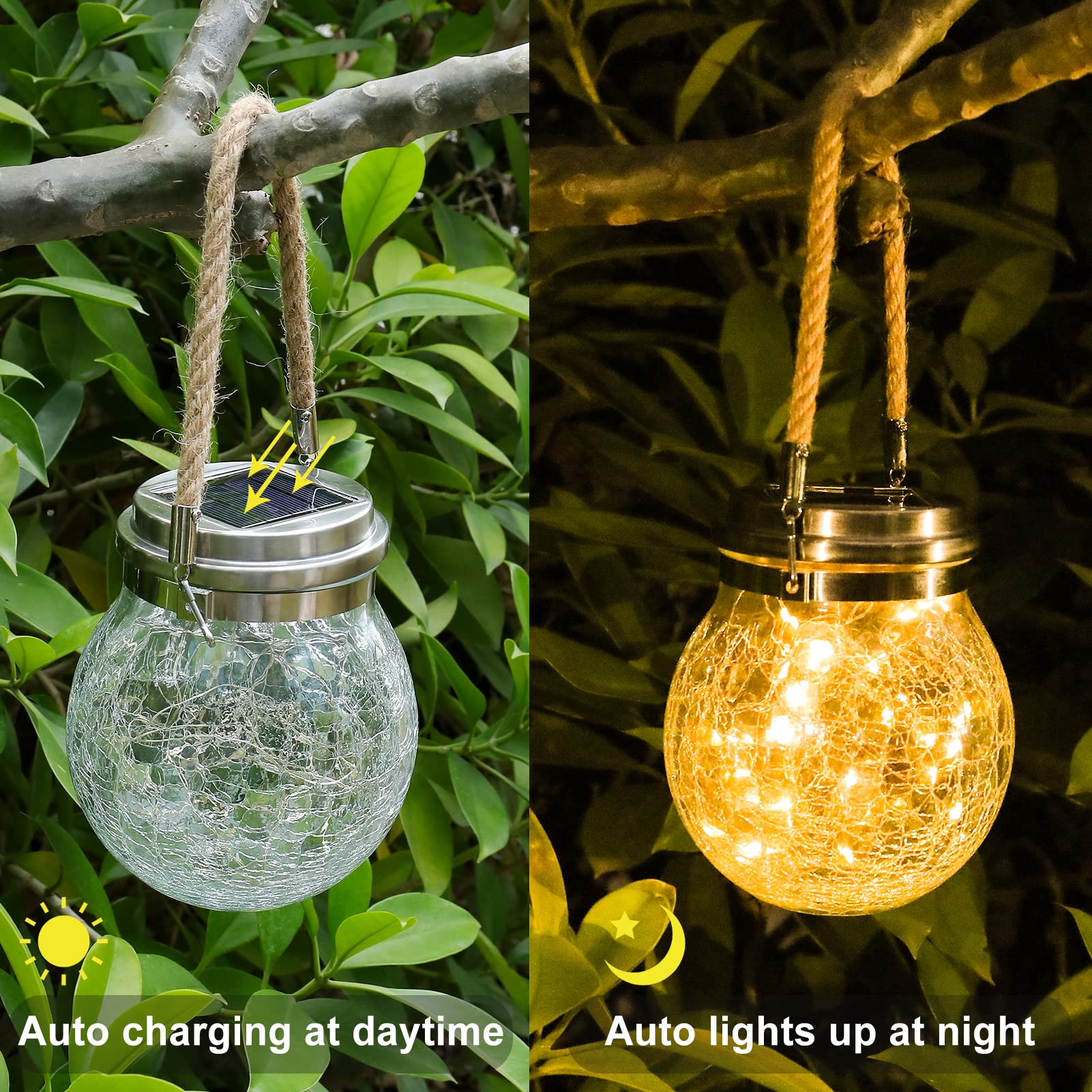 Lanterna solare Decorazione da giardino Lampada da giardino decorativa in metallo impermeabile per esterno a luce solare per decorazioni per feste su prato