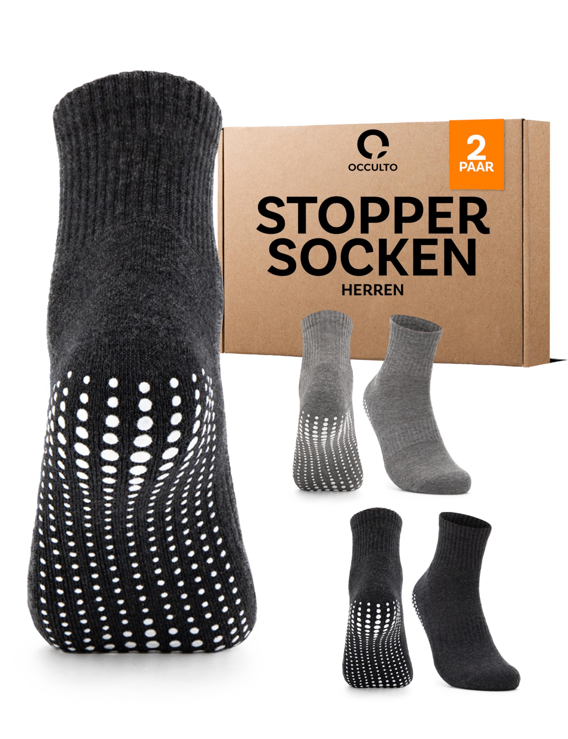 Occulto Herren Stoppersocken 2er Pack, 4er Pack (Modell: Andi)