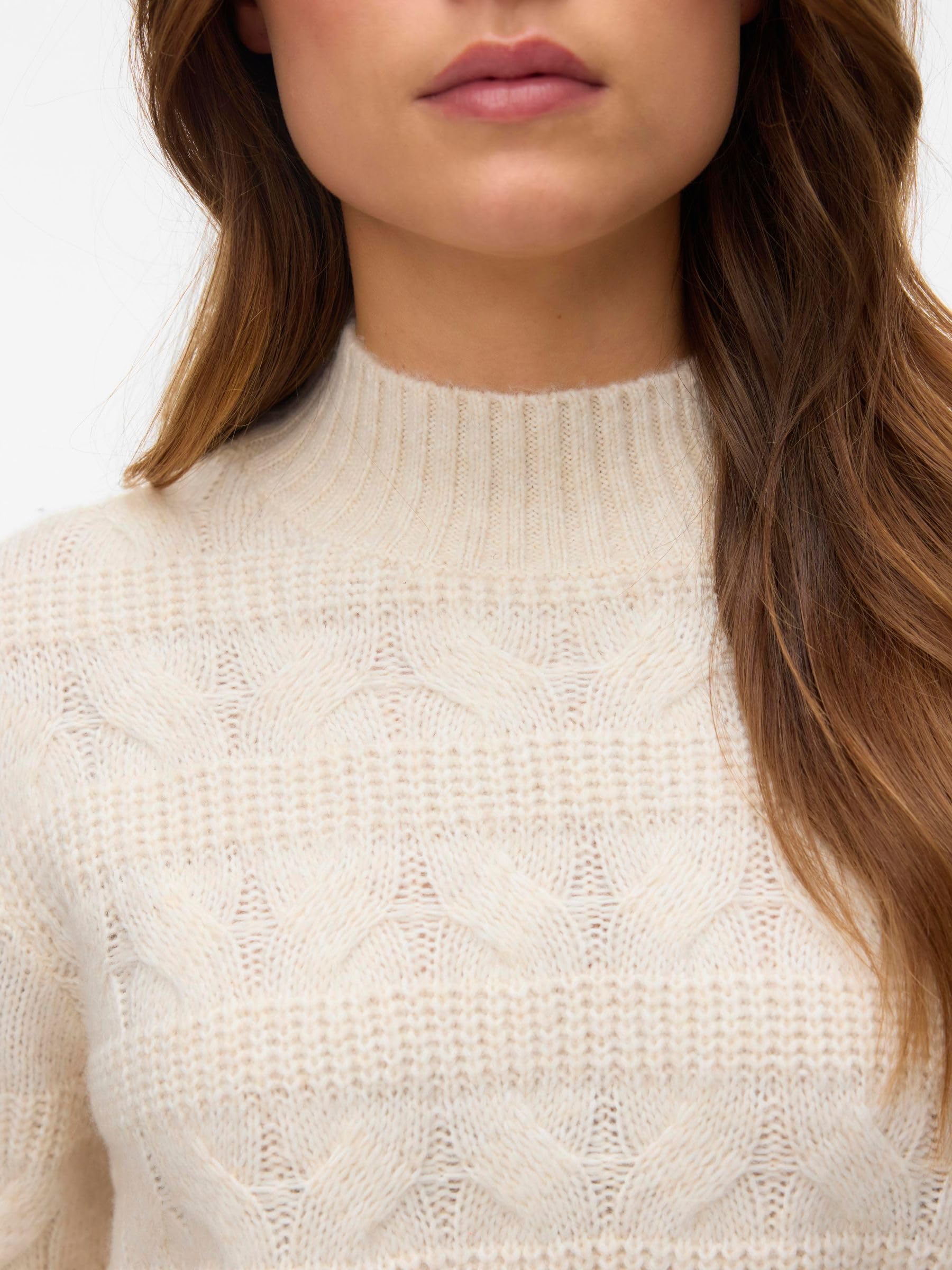 VERO MODA Highneck BF Vmvirgo LS-Pullover a Collo Alto