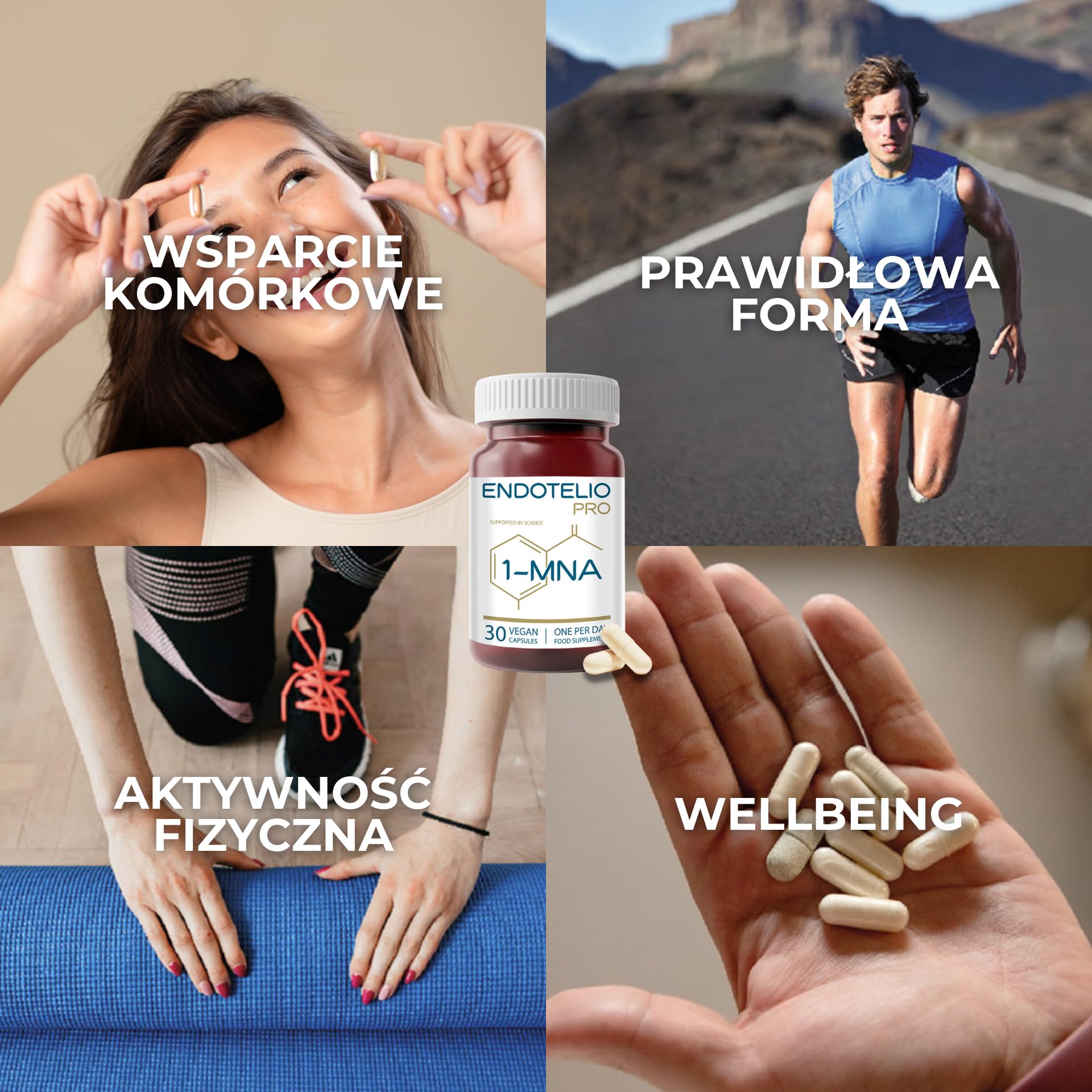 1-MNA PRO, Anti Aging, Suplement Optymalizujący NAD+, Podwójna Dawka dla Szybszych Efektów, Biohacking, Wsparcie Zdrowia Komórkowego, Opracowany Naukowo, 30 Kapsułek