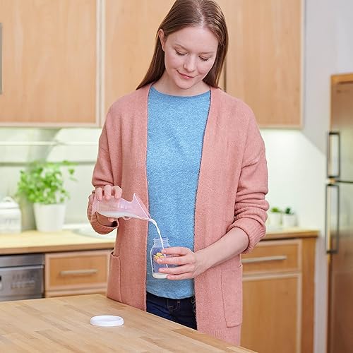 Miniatura 5 de Medela Colector de leche materna de silicona protector de leche con tapón resistente a derrames base de succión y cordón 34 onzas  34fl oz