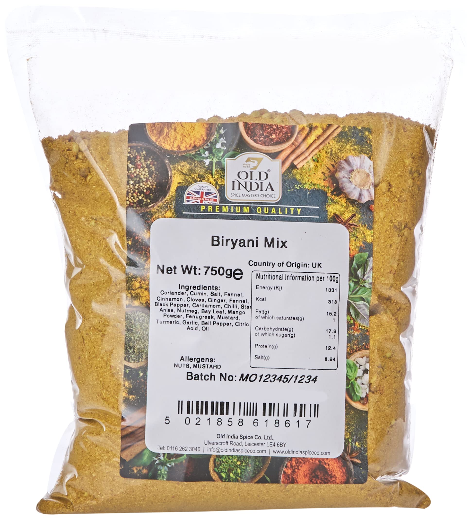 Old India Biryani Mix 750g