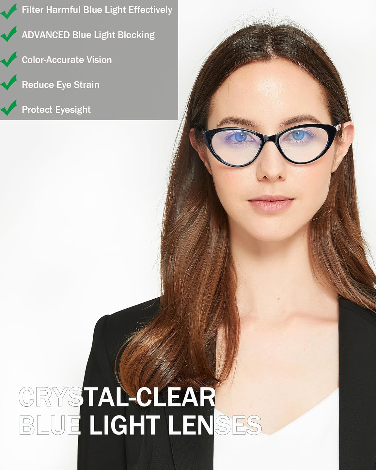 EYEURL Cat Eye Reading Glasses for Women - 2 Pack Blue Light Blocking Computer Readers 0.00 Spring Hinge Anti Glare/UV Ray Eyeglasses - Image 9