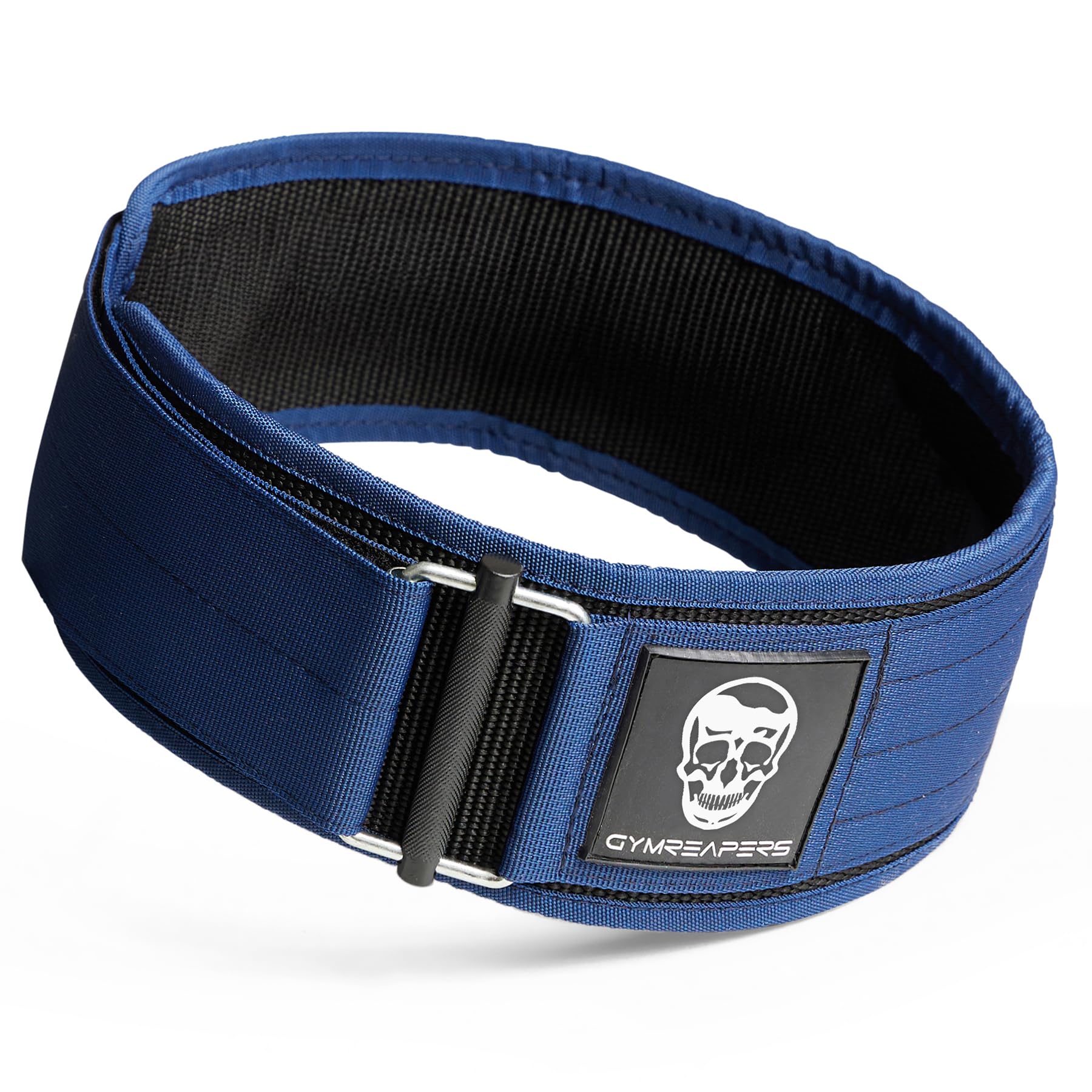 Gymreapers Quick Locking Weightlifting Belt for Bodybuilding, Powerlifting, Cross Training - 4 Inch Neoprene with Metal Buckle - Adjustable Olympic Lifting Back Support