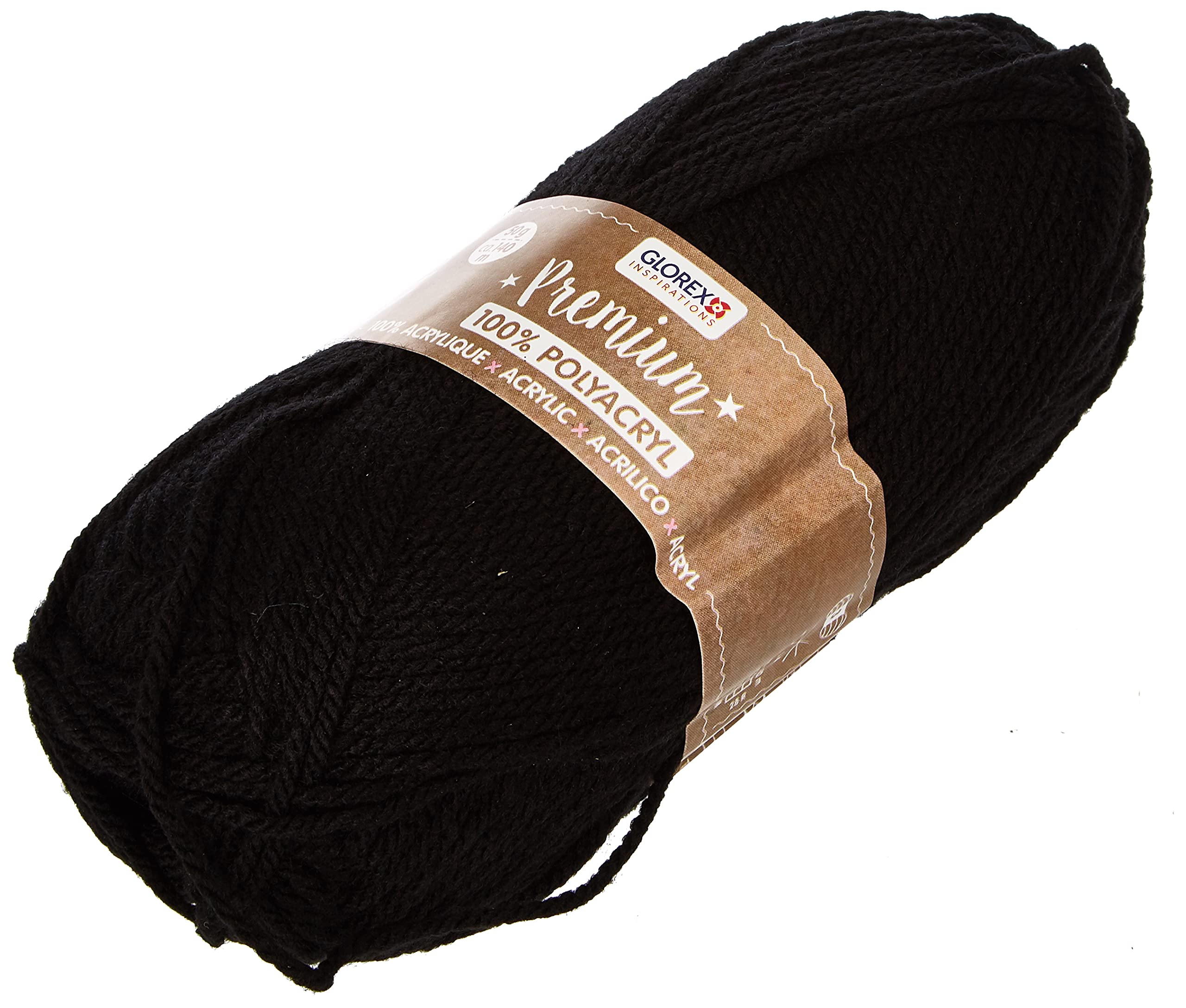 Lana Acrilica Glorex 100% - Gomitolo 50g/140m, Morbida E Calda, Colore Giallo