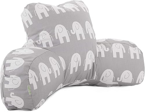 Majestic Home Goods Ellie - Almohada de lectura, color gris