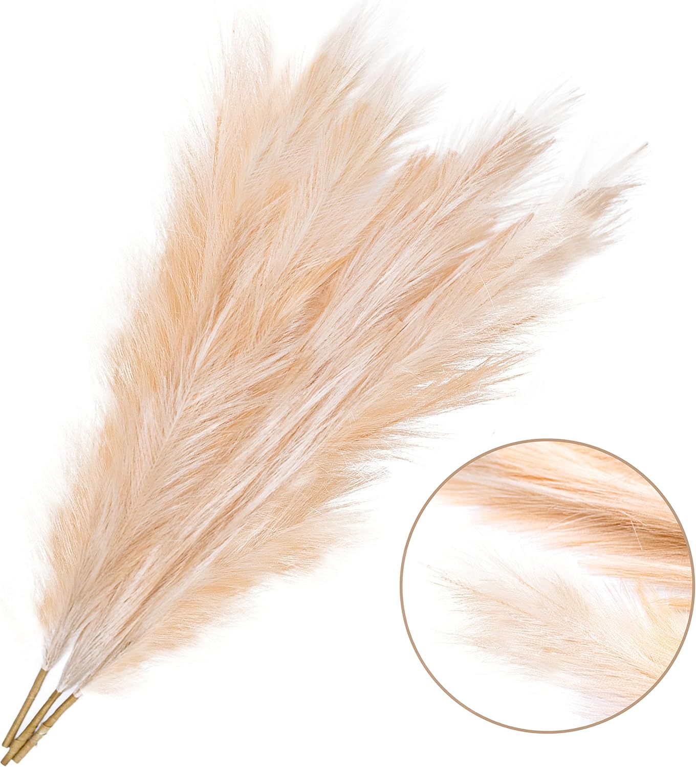 Pampas Grass Tall Faux Pampas Grass Large bundle of 3 Pampas Grass Decor Cream