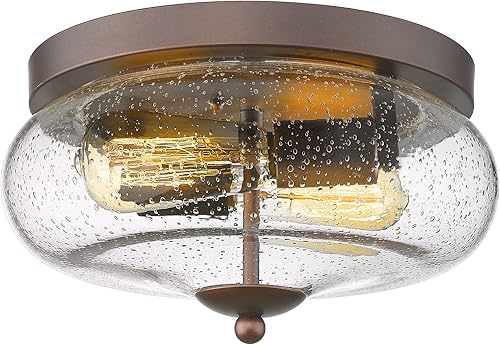 Lámparas de techo de granja, lámpara de techo empotrada para interiores y exteriores, con pantalla de vidrio semillado para pasillo, cocina,