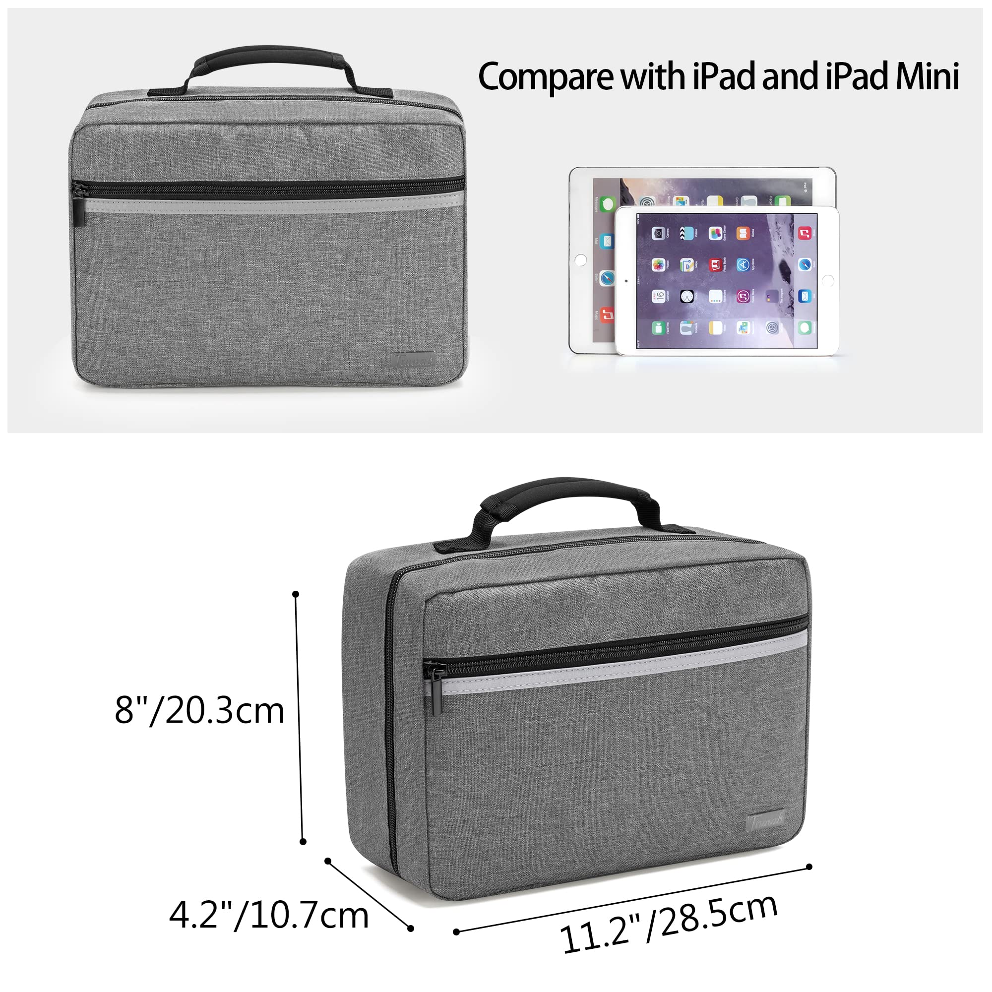 Trunab First Aid Kit Borsa Medica, Borsa Portatile per Forniture Mediche, Botiquin Primeros Auxilios con 2 Lembi Interni ed Tasche Multiple, Ideale per Casa, Campeggio, Viaggi ed Escursioni, Grigio