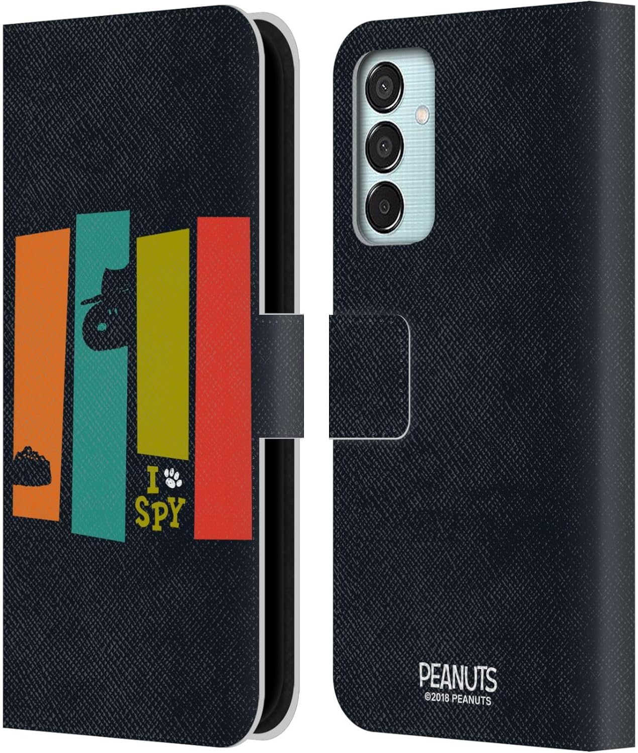 Head Case Designs Officially Licensed Peanuts Secret Agent The Many Faces of Snoopy Leather Wallet Case Compatible with Samsung Galaxy M15/F15 5G
