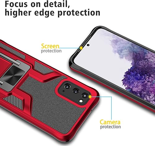 Miniatura 3 de LMDAMZ Funda resistente para Samsung Galaxy S20 anticaídas, resistente grado militar, a prueba de golpes, doble protección (TPU+PC), funda magnética