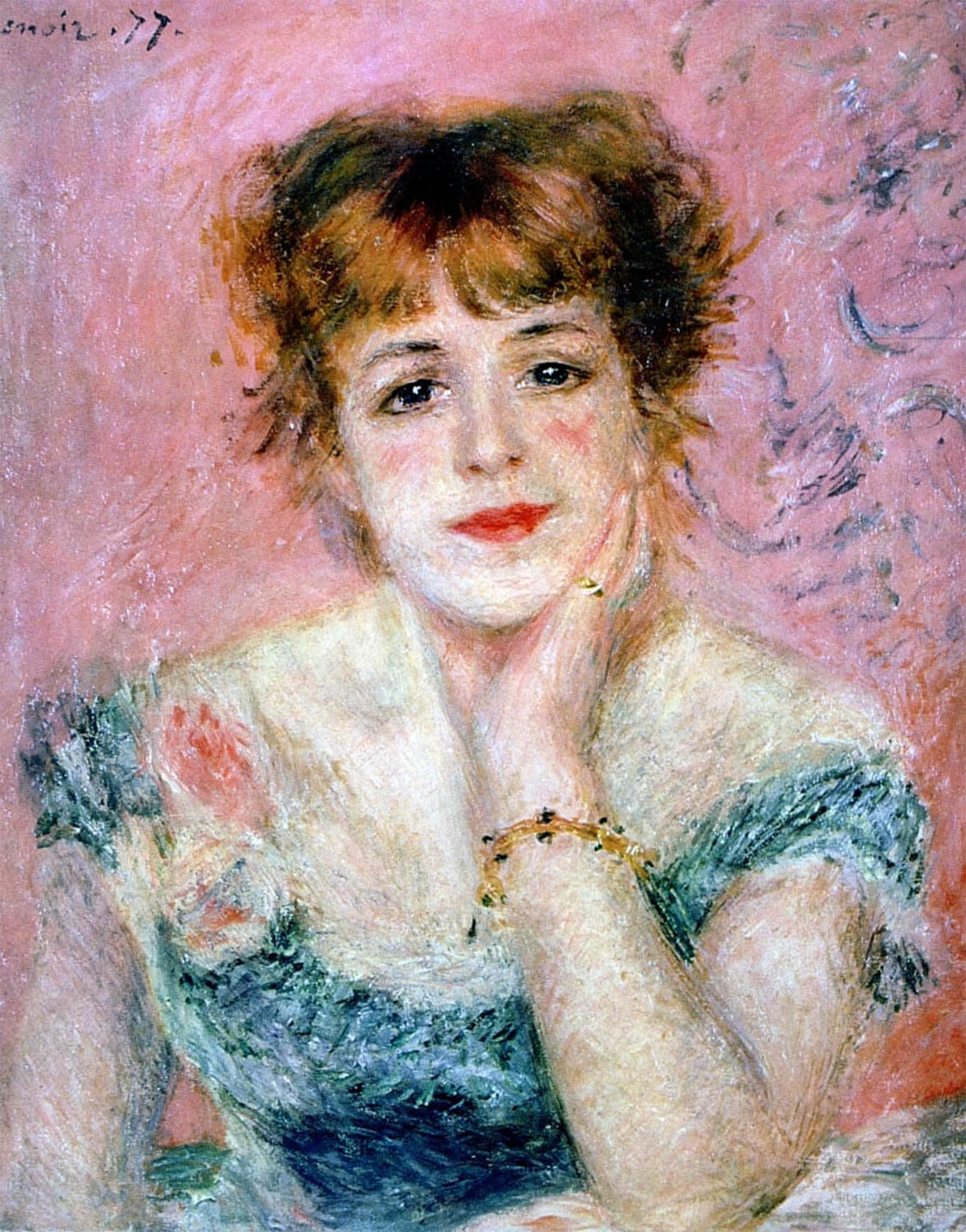 SERENDIPITP Vintage Wall Art Canvas Nordic Poster Canvas Print Picture Portrait of the Actress Jeanne Samary by Pierre Auguste Renoir Wall Art Poster for Home Decor 60x90cm