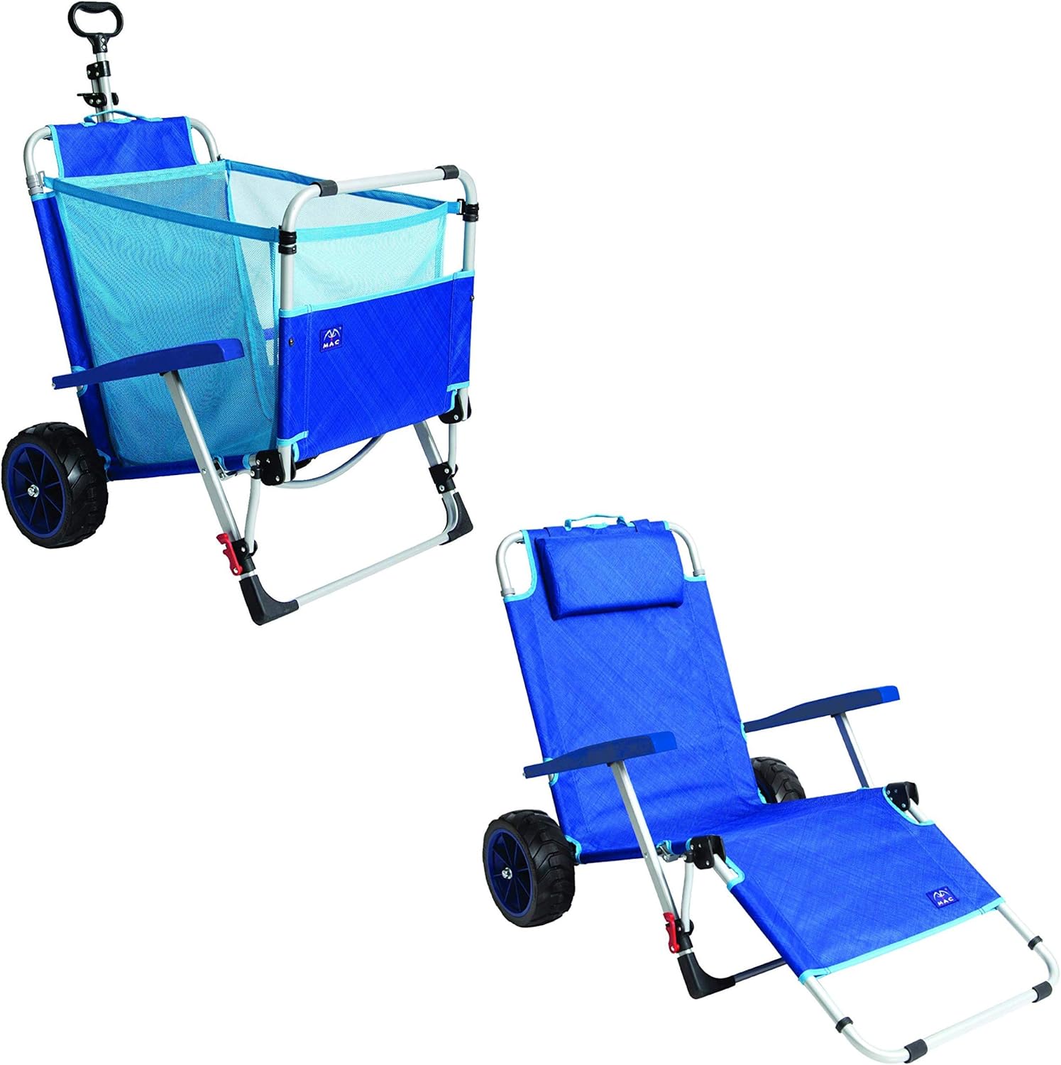 Buy Macsports 2 In 1 Outdoor Beach Cart Folding Lounge Chair W Lock Tanning