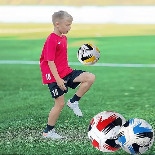 Miniatura 5 de Balón de fútbol tamaño 3 4 5 cuero suave anti explosión práctica entrenamiento niños niñas adultos con aguja de bomba
