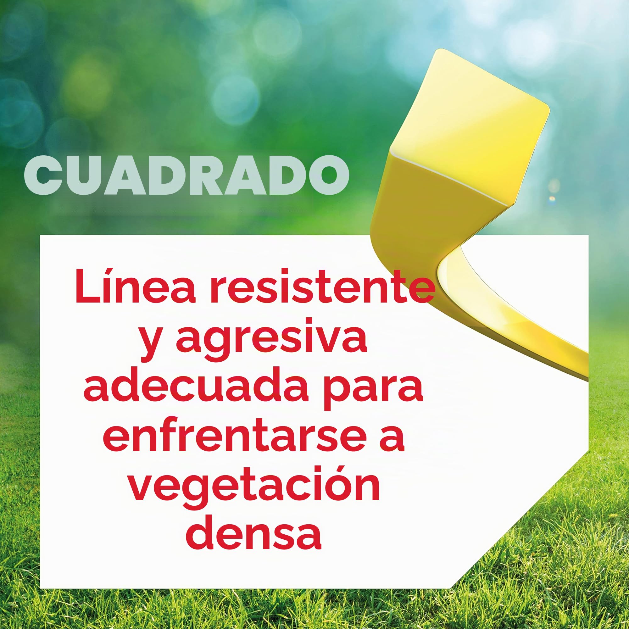 Oregon Yellow Square Hilo Cuadrado para Desbrozadora 4mm, Hierba, Maleza, Vegetación y más, Hilo de Nylon de Gran Resistencia, Compatible con la Mayoría de Modelos Estándar, 4.0mm x 95m (69-478-Y)