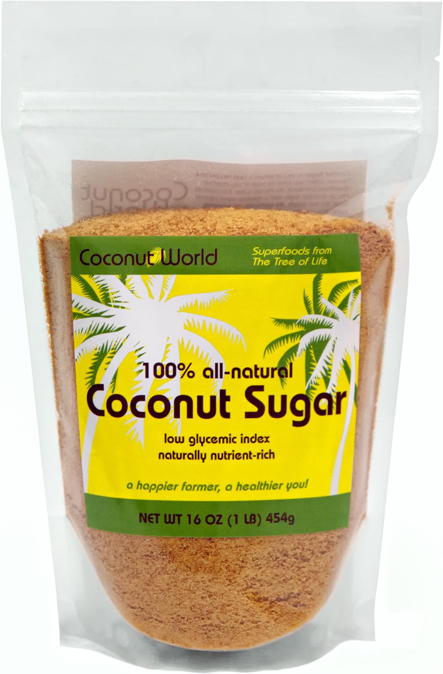 Coconut World 100% Organic Coconut Sugar - 8oz