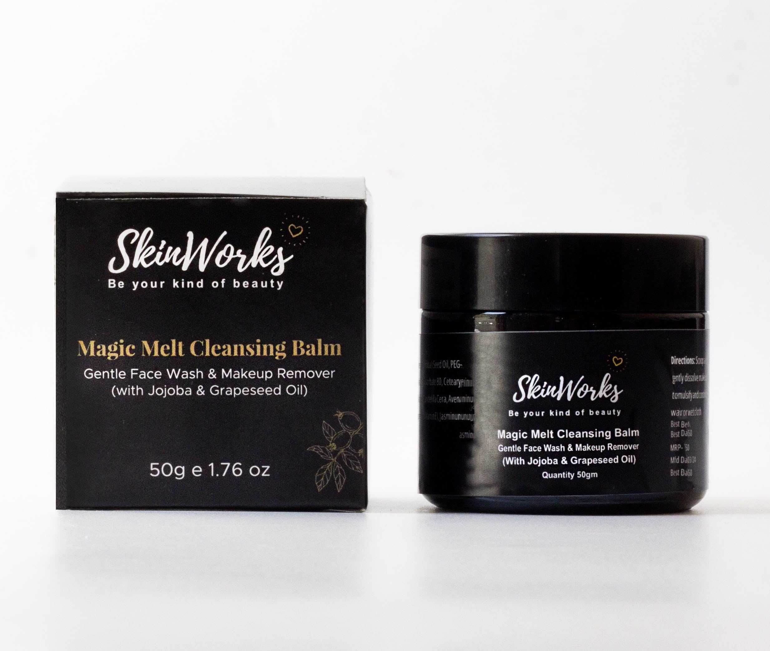 Cleansing Balm | For Clean, Smooth & Hydrated Skin | Makeup Remover Balm |Non Greasy Makeup Cleanser Face Wash | Cleanses Dirt, Makeup & Gentle Face Wash | For All Skin Types | 50g