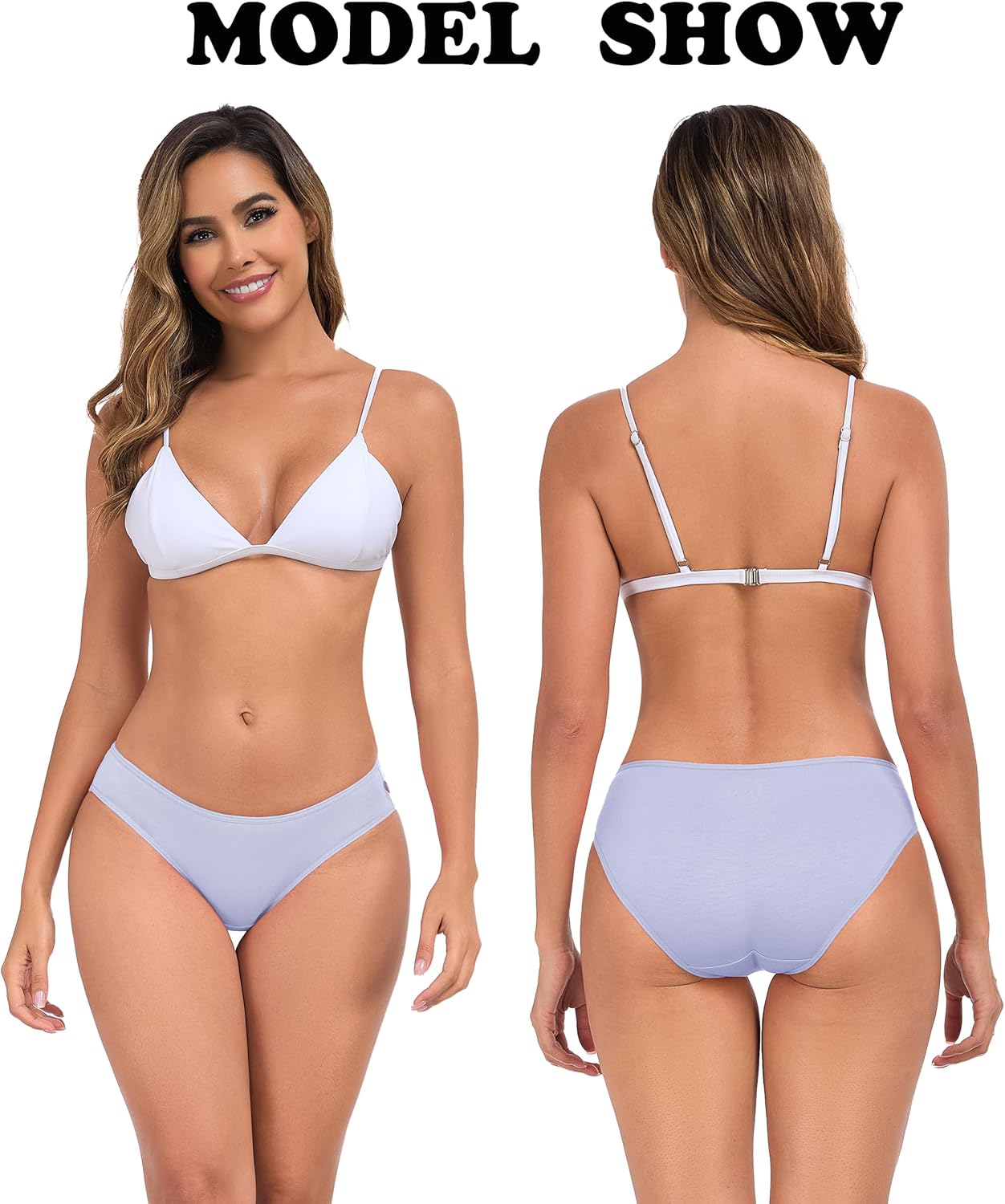 ANLIQI Women's Cotton Underwear Bikini Panties for Women Pack Moisture Wicking Soft Breathable Undies Stretch Hipster S-3XL - Image 8