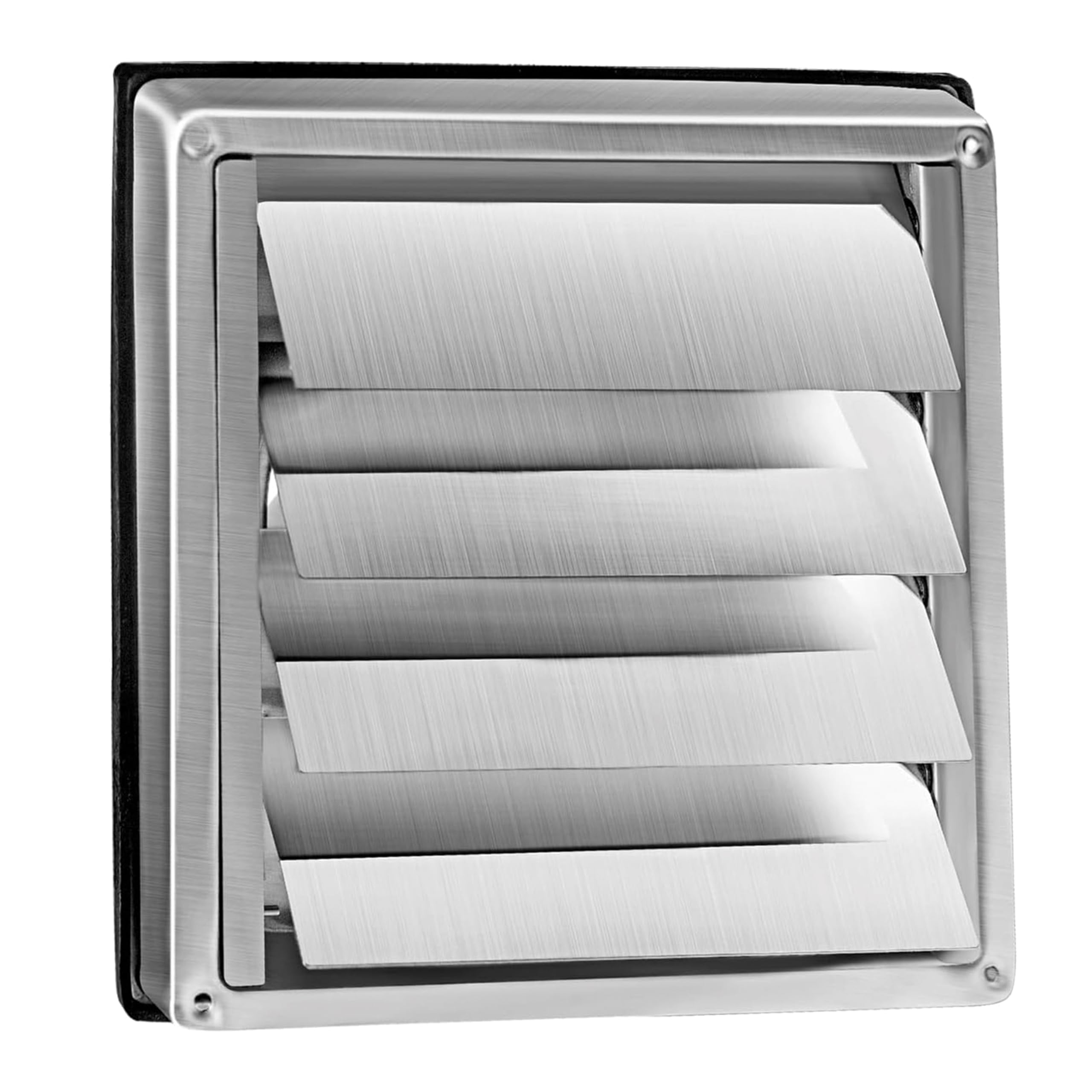 Grille d'Aération en Acier Inoxydable 125 mm -Résistante aux Intempéries avec Volets de Fermeture Automatique Anti-Retour-Parfaite pour Sèche-linge,Hottes, Ventilations,Conduits d'Échappement