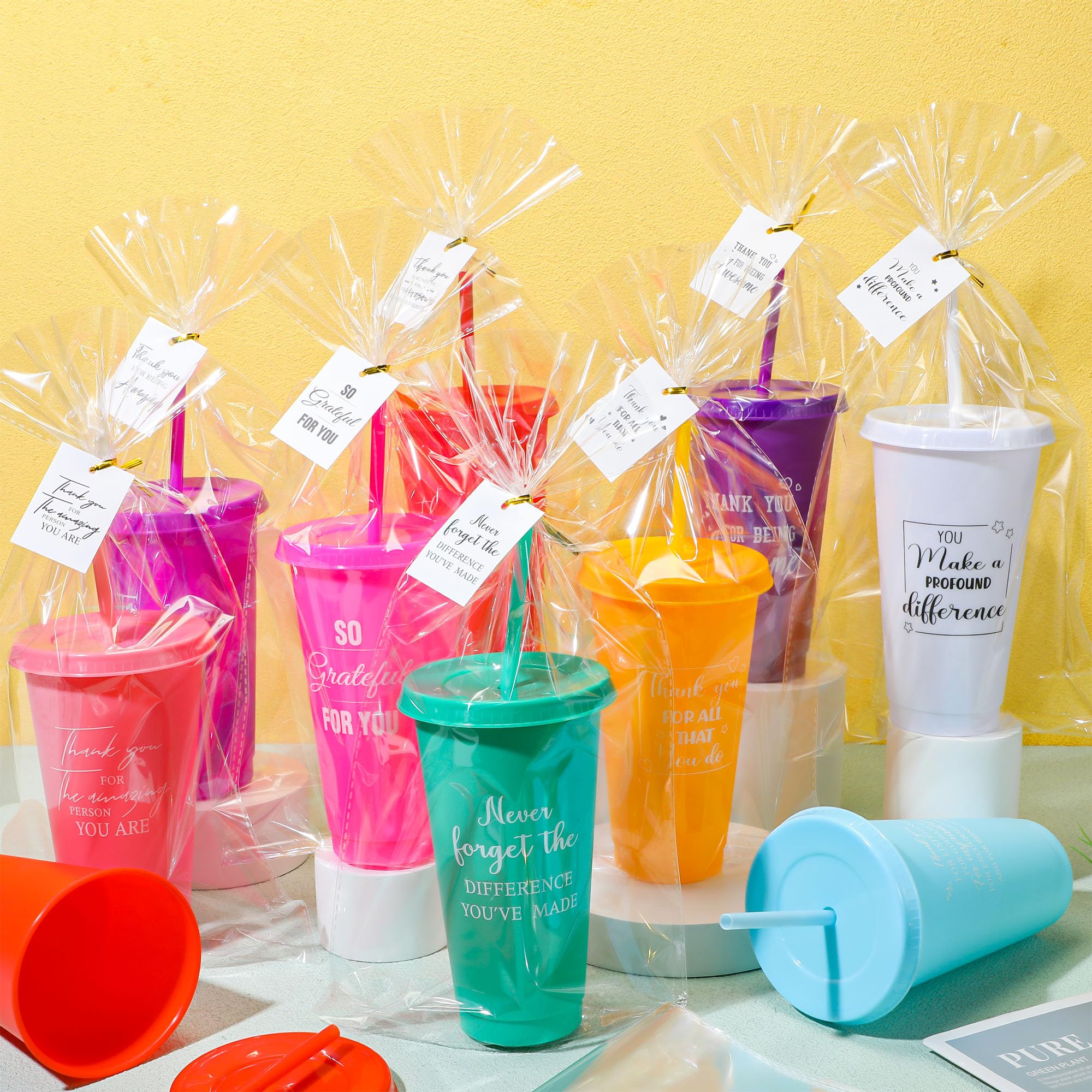 Amazon.com | Skylety 30 Pcs Thank You Cup, Lids Straws,Gratitude