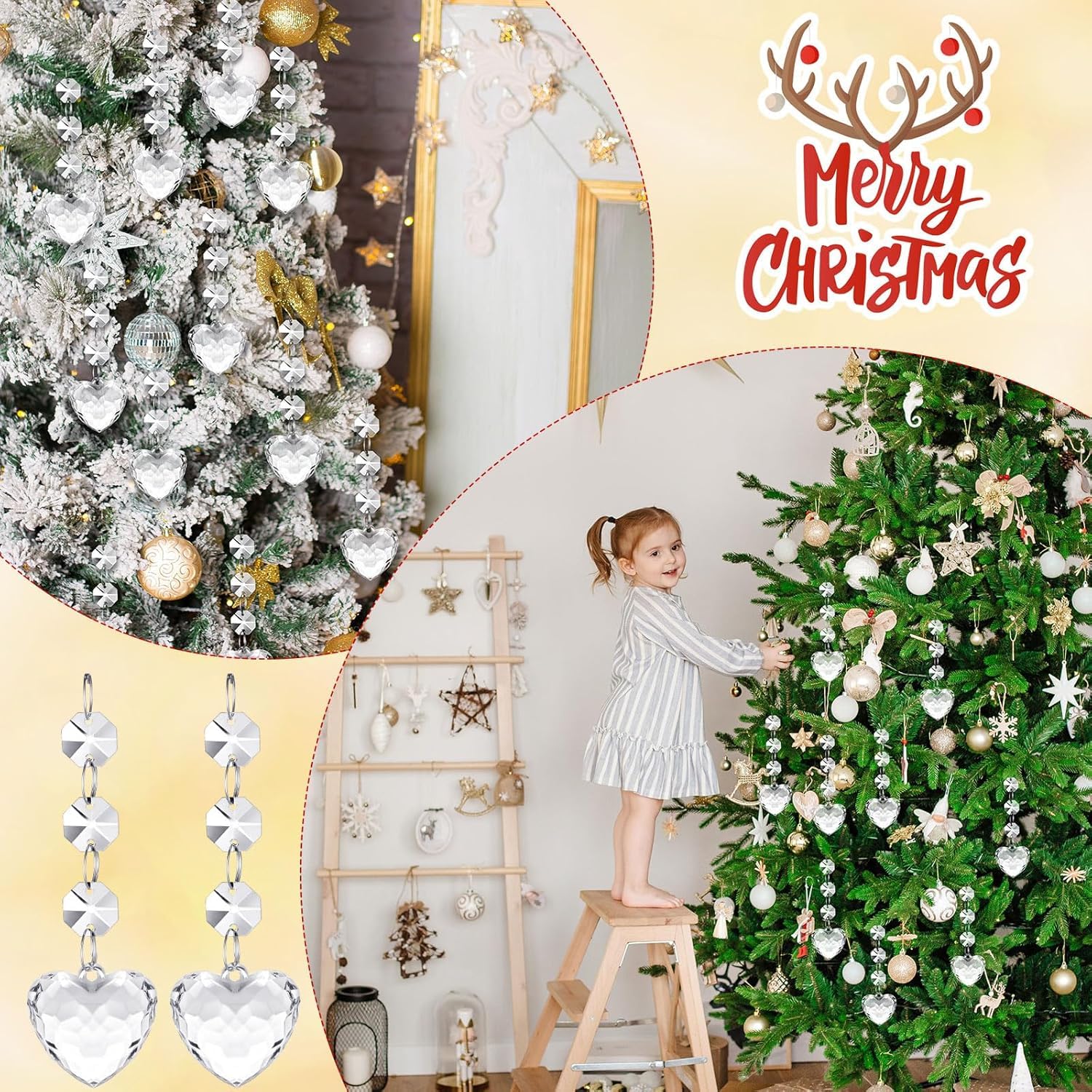 UCLEVER Ciondoli Acchiappasole In Cristallo | 10 Pezzi, 30mm | Per Decorazione Finestre E Giardino - Foto 3