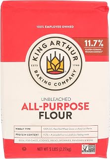King Arthur All-Purpose Unbleached Flour, 5 lb - Non-GMO Premium Baking Flour for Bread, Cakes, Cookies & More