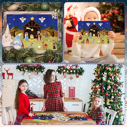 Miniatura 2 de Calcomanías de Natividad, calendario de Adviento para niños, calendario de Adviento de Navidad, calcomanías de calendario de cuenta regresiva de