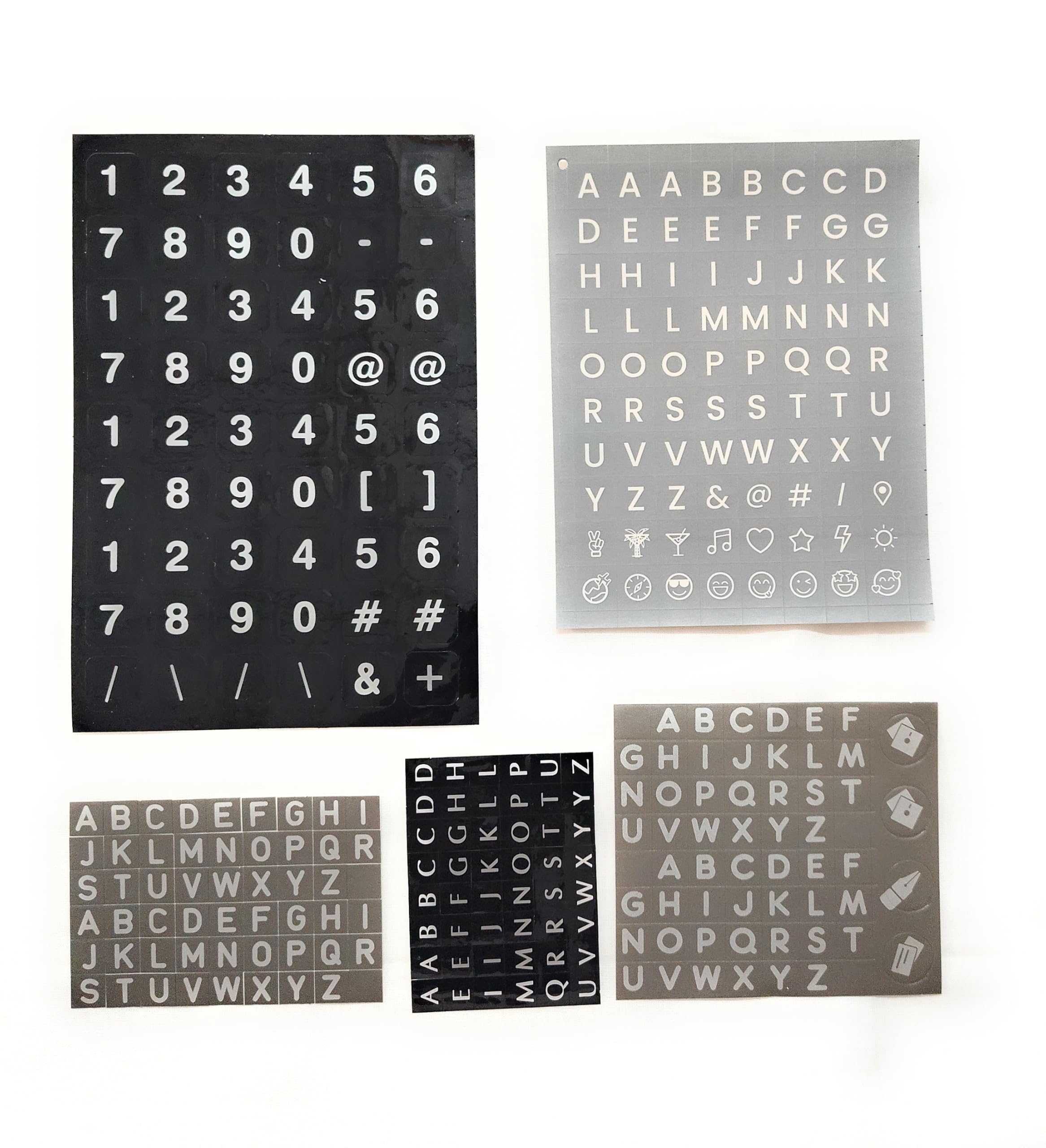 ADD GEAR Alphabets&Numbers Name-Initial Vinyl Self-Adhesive
