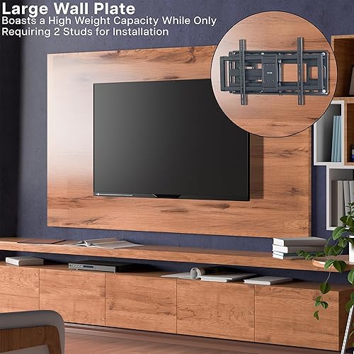 Miniatura 6 de VIVO Soporte de pared articulado para TV de pantalla grande de 43 a 85 pulgadas para pantallas LCD LED planas y curvas, montaje giratorio de brazo