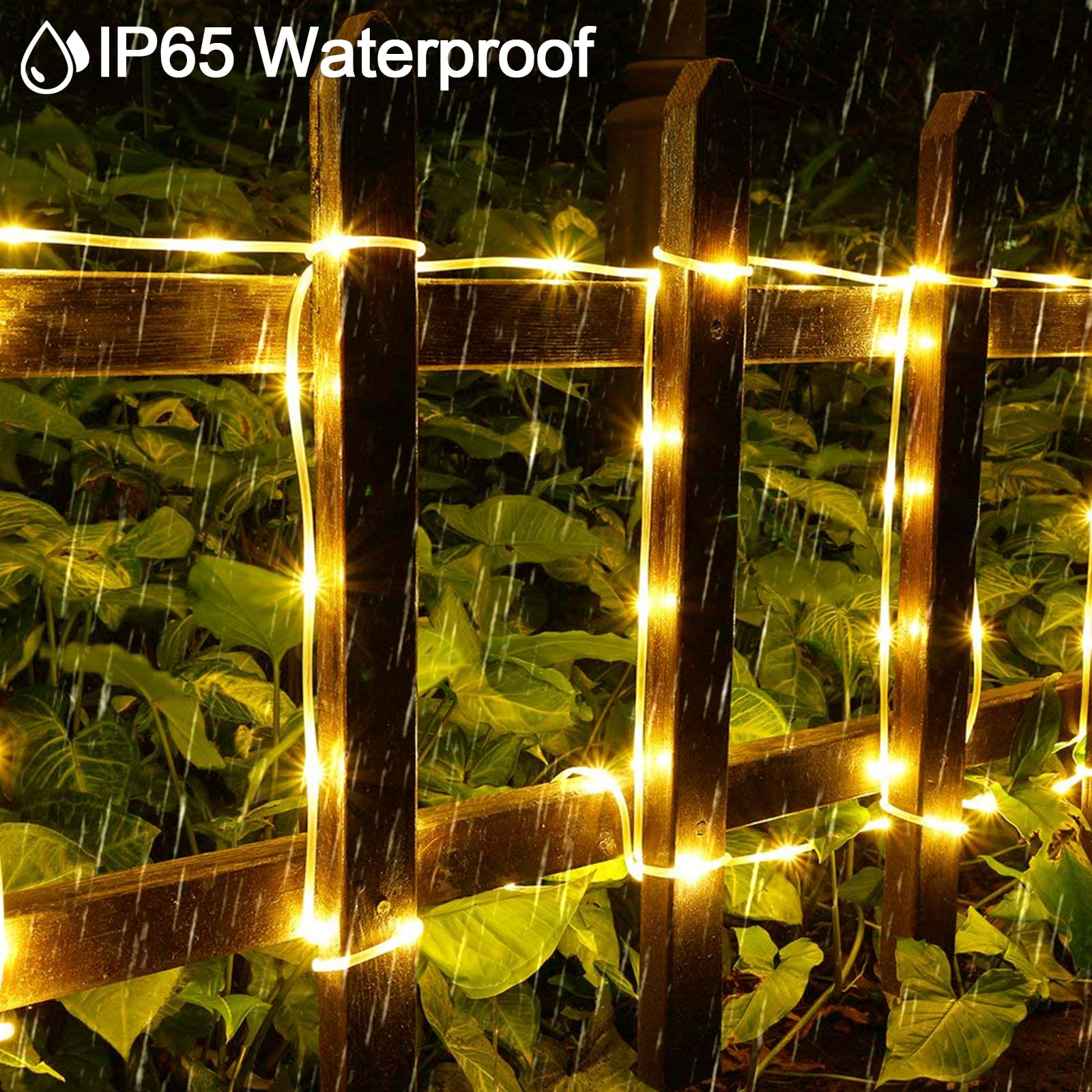 Solare Tubo Luminoso, 10m 100LED Solare Impermeabili Tubo