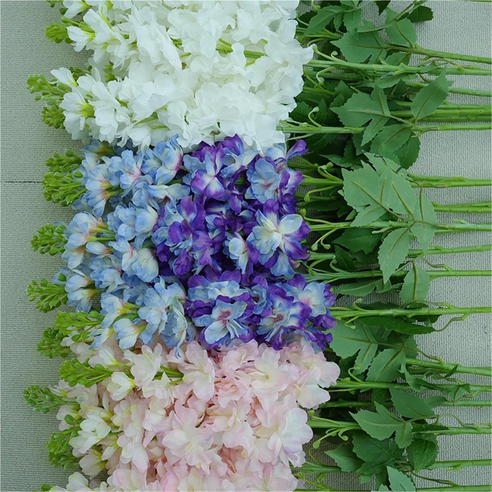 Artificiali Delphinium Ajacis Delphinium di fiori seta artificiale