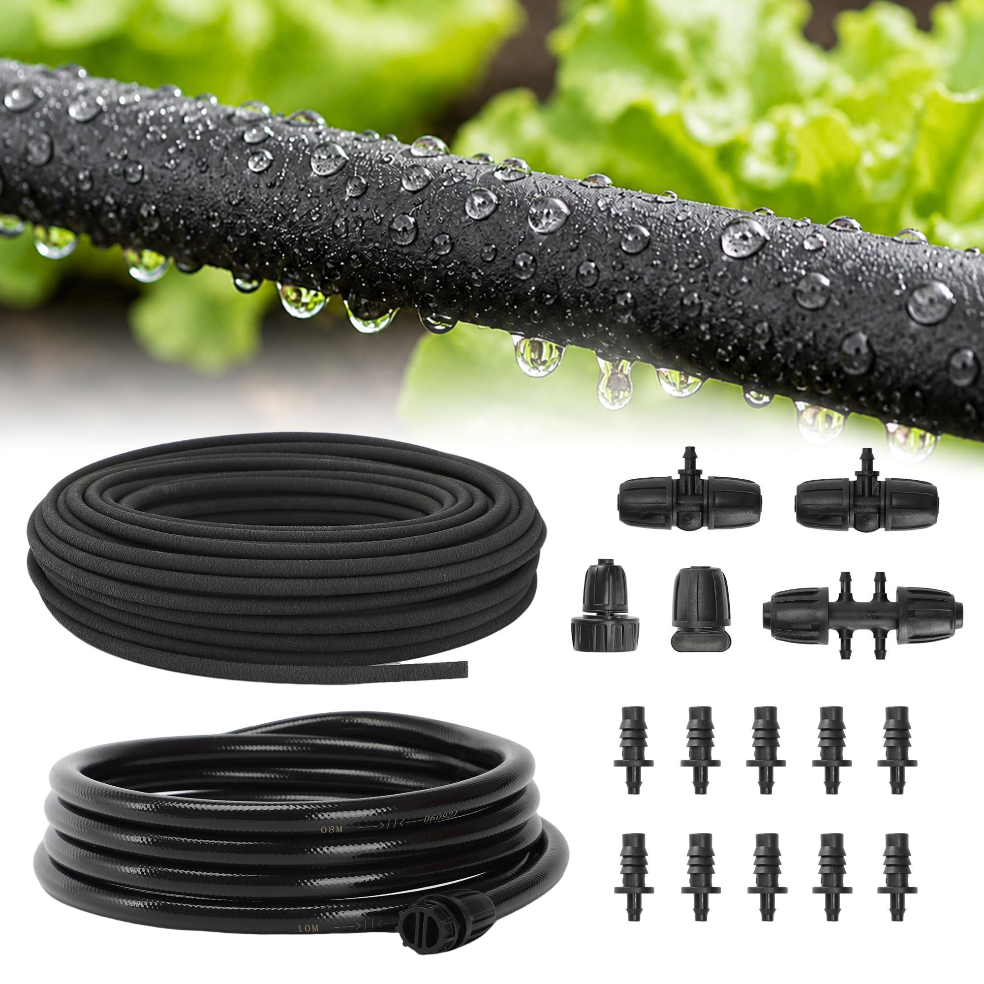 MIXC Drip Irrigation System with 100FT 1/4 Soaker Hose