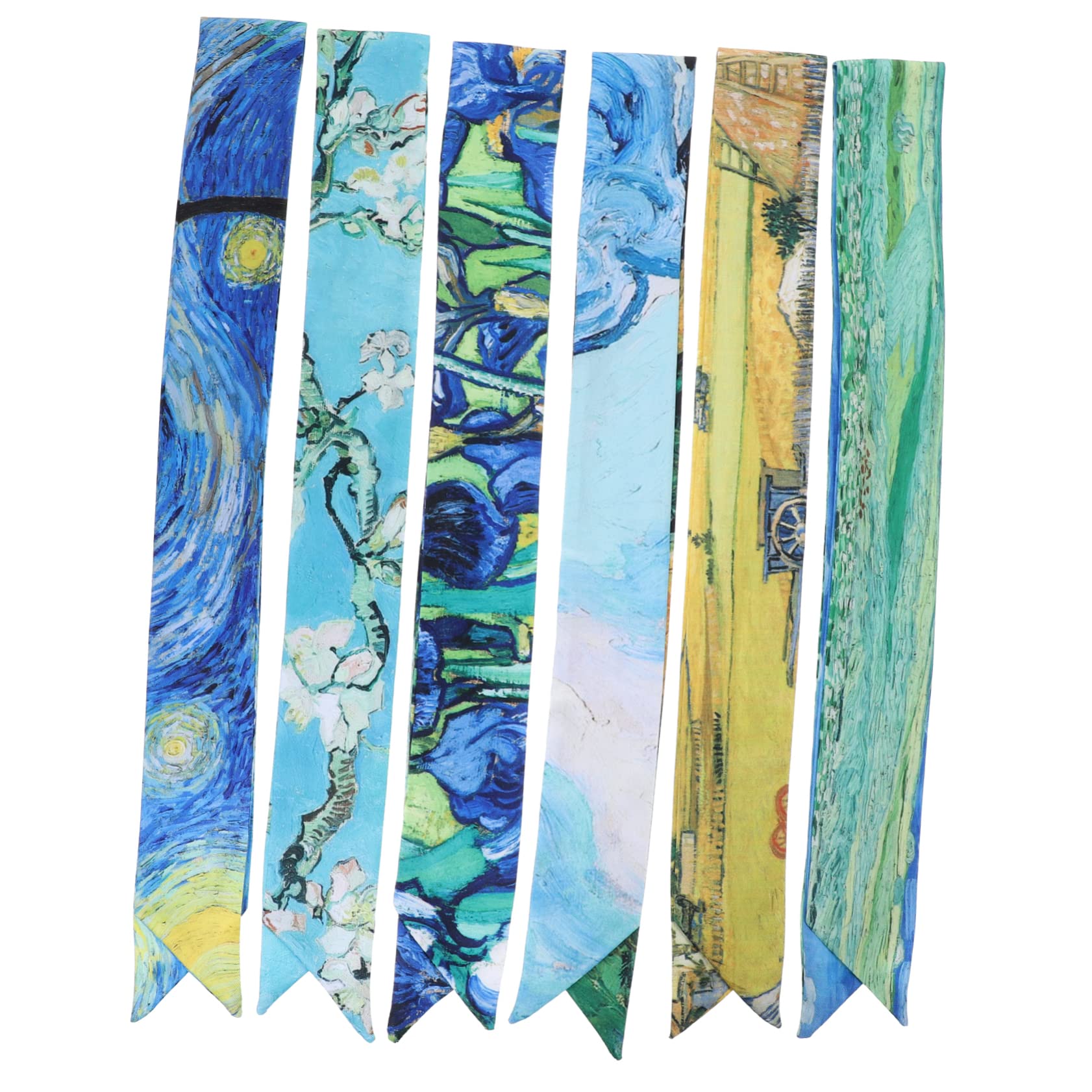 12 Sciarpe In Raso Per Maniglie Borse - 83x4cm, Set Di Sciarpe Colorate Per Decorare Borse E Accessori